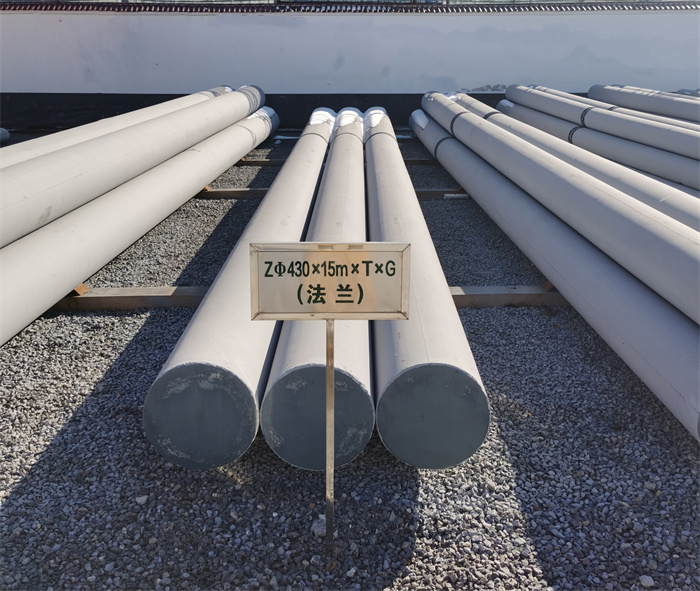 中山430×15米×T×G法兰水泥杆